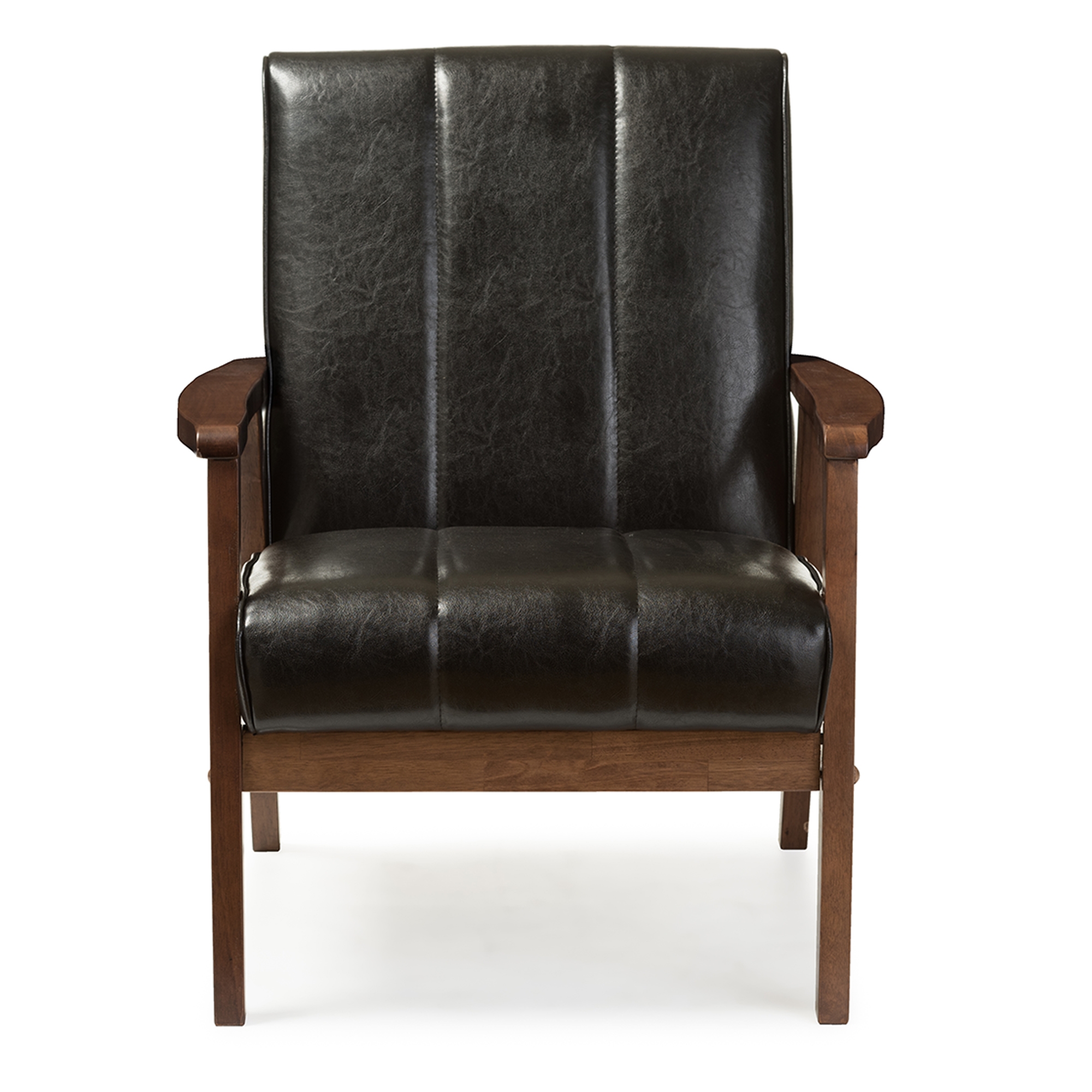 Baxton studio jericho discount leather accent chair